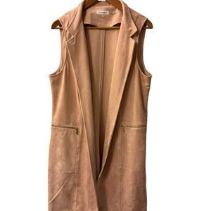 Calvin Klein Women's Sleeveless Soft Pink Coat/Vest